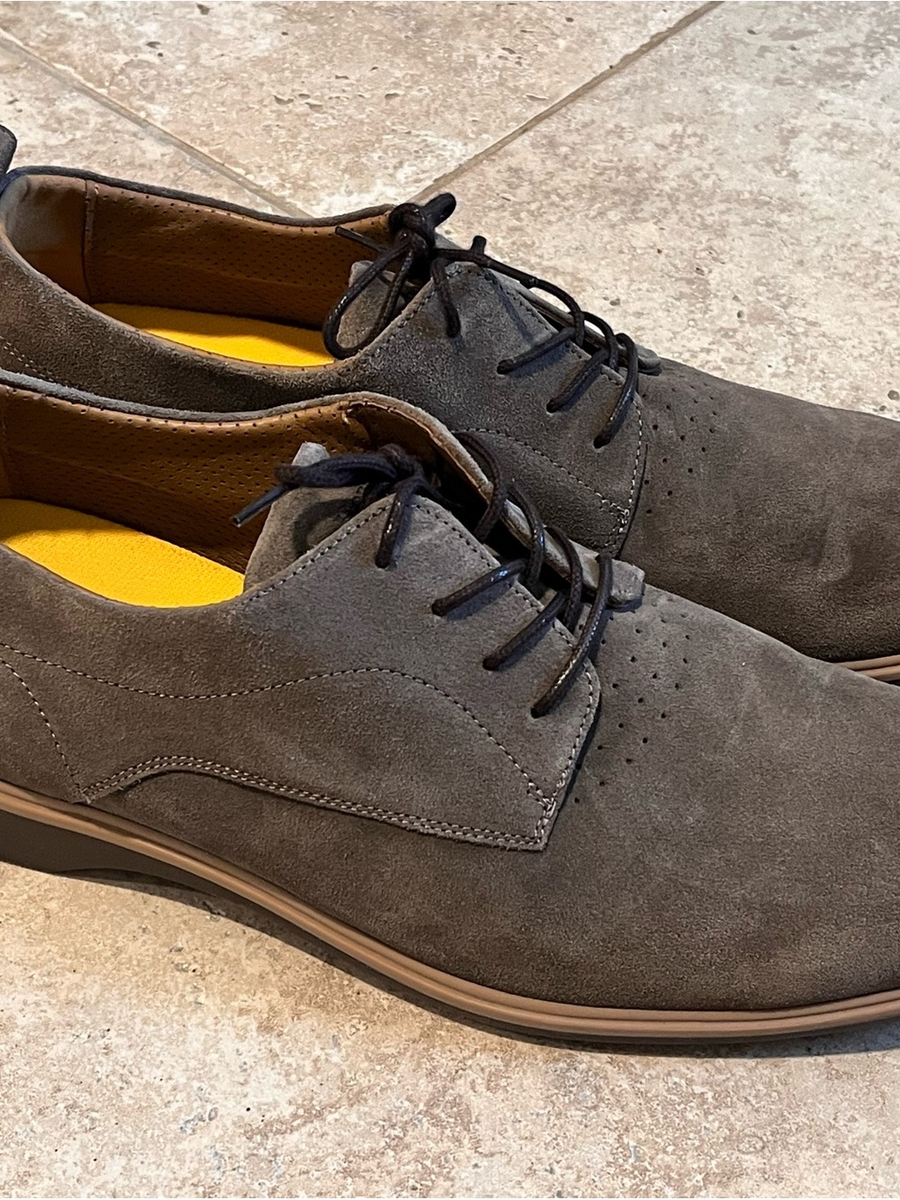 Amberjack The Original Dress Shoes In Slate Gray Italian Suede Men’s 13M US EUC